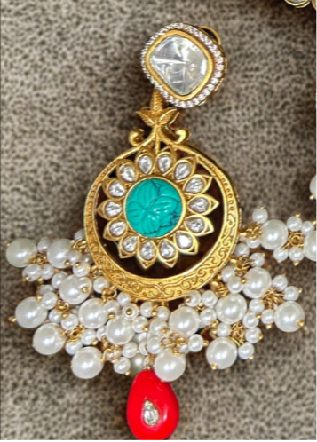 Premium Brass Necklace Set with Kundan & Pearl Designs
