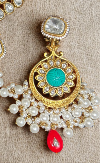 Premium Brass Necklace Set  with Kundan & Pearl Designs