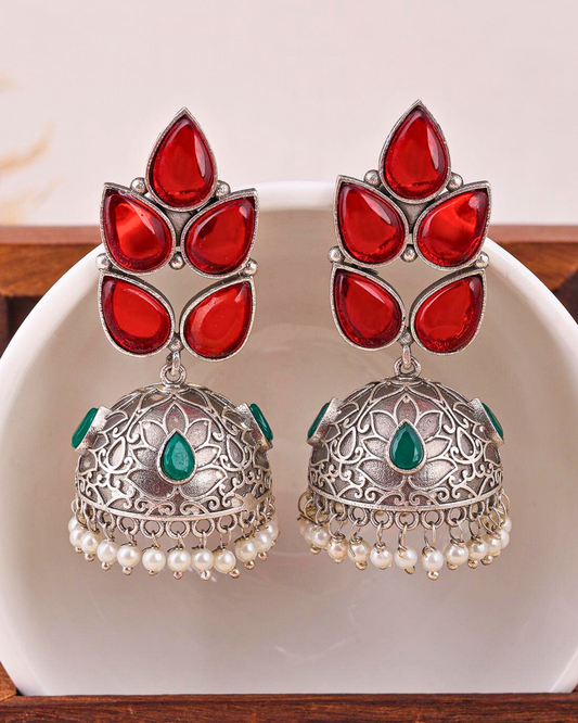 Isabella Jhumki EarRing - RED