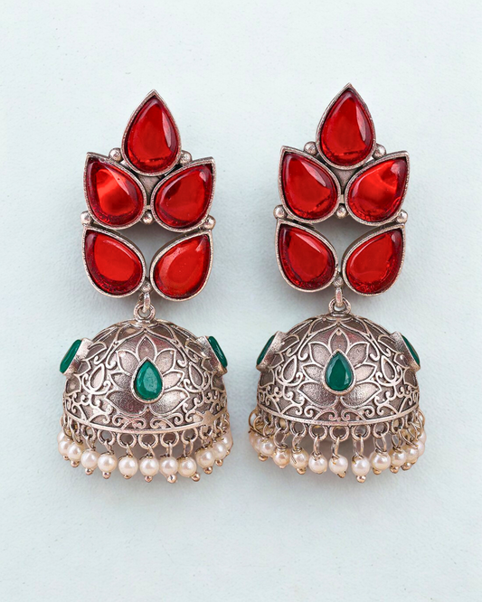 Isabella Jhumki EarRing - RED