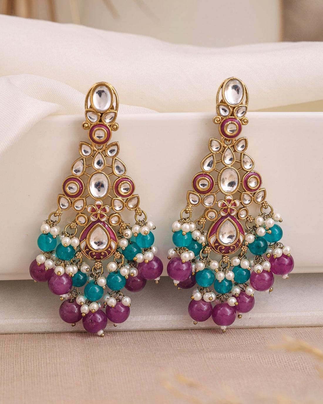 Kundan Dangler Earring