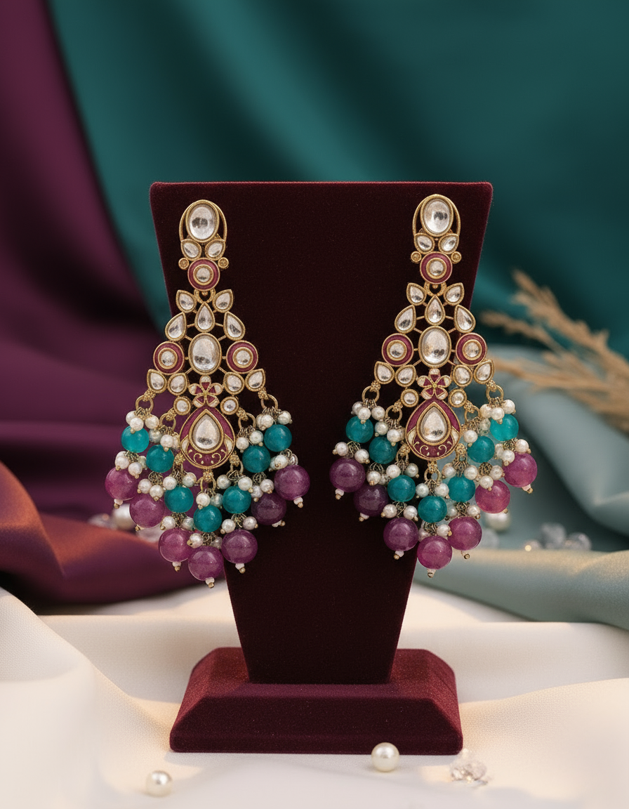 Kundan Dangler Earring