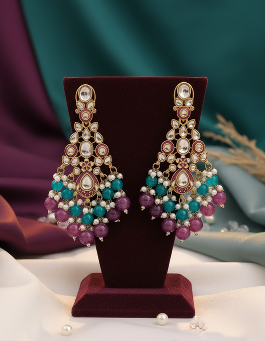 Kundan Dangler Earring